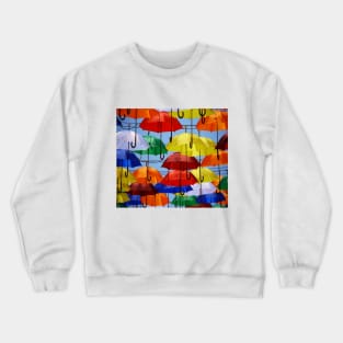 Dynamic Colors Lively Umbrellas Crewneck Sweatshirt